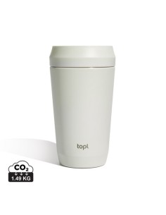 Taza Topl To Go de acero reciclado con tapa patentada 360