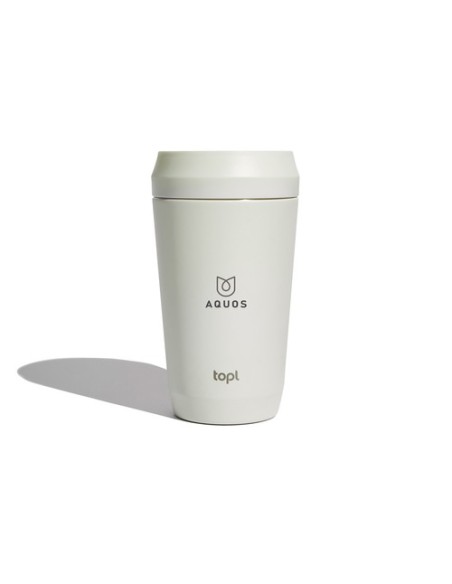 Taza Topl To Go de acero reciclado con tapa patentada 360