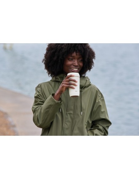 Taza Topl To Go de acero reciclado con tapa patentada 360