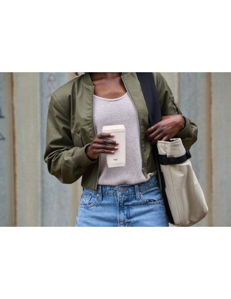 Taza Topl To Go de acero reciclado con tapa patentada 360