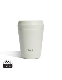 Taza Topl To Go de acero reciclado con tapa patentada 360