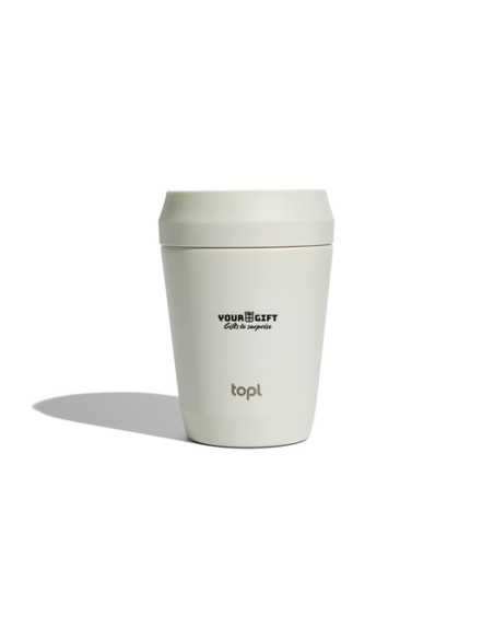Taza Topl To Go de acero reciclado con tapa patentada 360