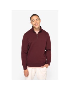 Sudadera ecorresponsable de cuello alto con cremallera...