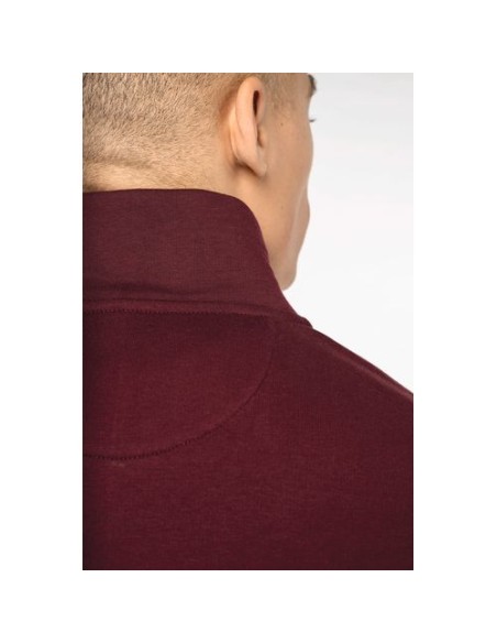 Sudadera ecorresponsable de cuello alto con cremallera hombre