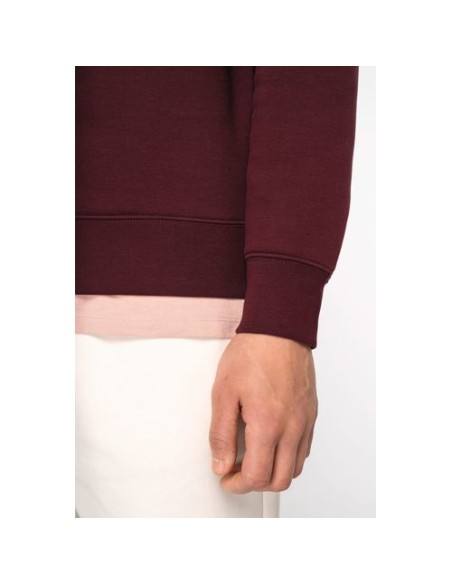 Sudadera ecorresponsable de cuello alto con cremallera hombre