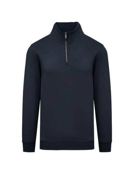 Sudadera ecorresponsable de cuello alto con cremallera hombre