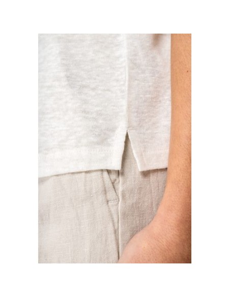 Camiseta de tirantes de lino mujer