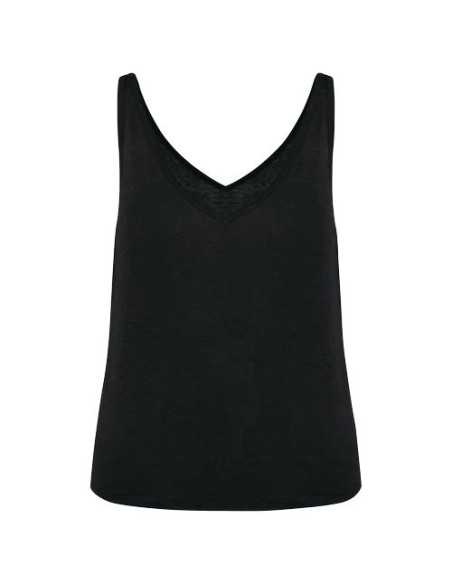 Camiseta de tirantes de lino mujer