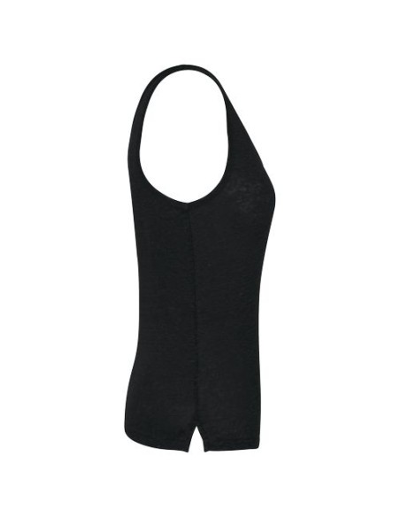 Camiseta de tirantes de lino mujer