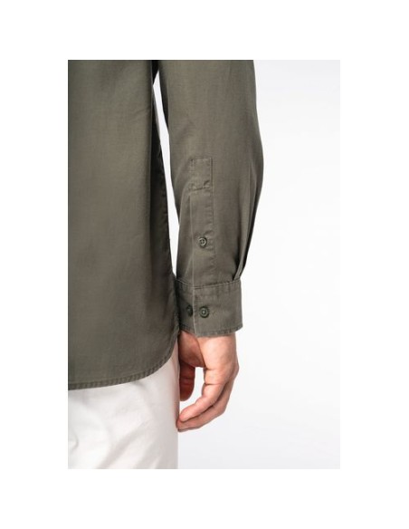 Camisa ecorresponsable de Lyocell y efecto lavado hombre