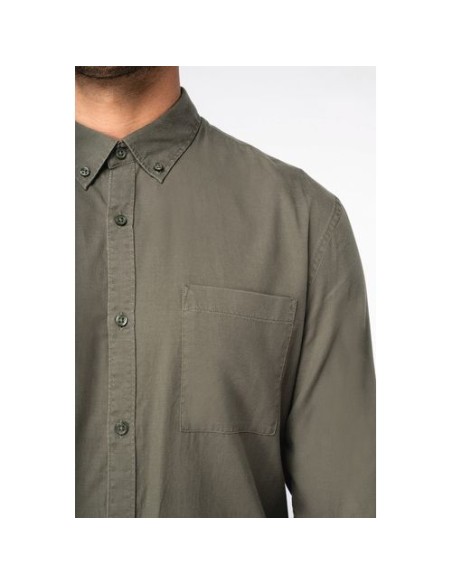 Camisa ecorresponsable de Lyocell y efecto lavado hombre