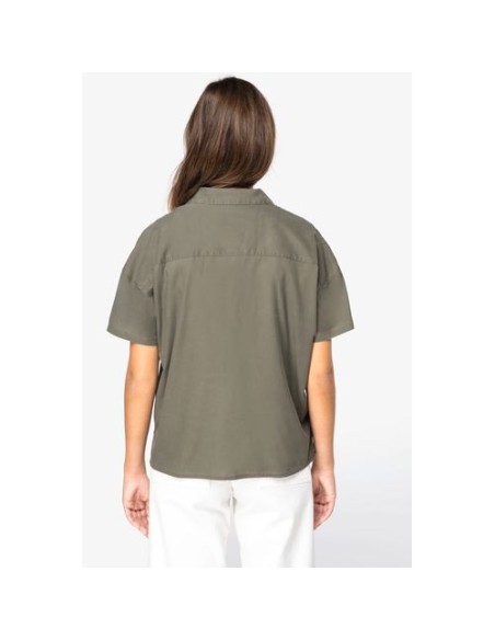Camisa ecorresponsable oversize de Lyocell mujer