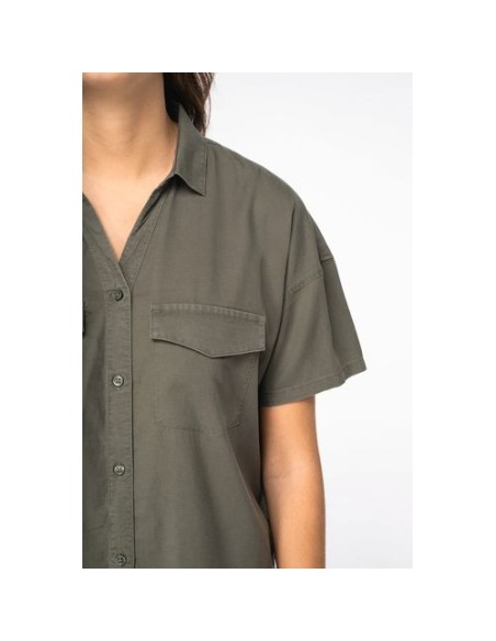 Camisa ecorresponsable oversize de Lyocell mujer