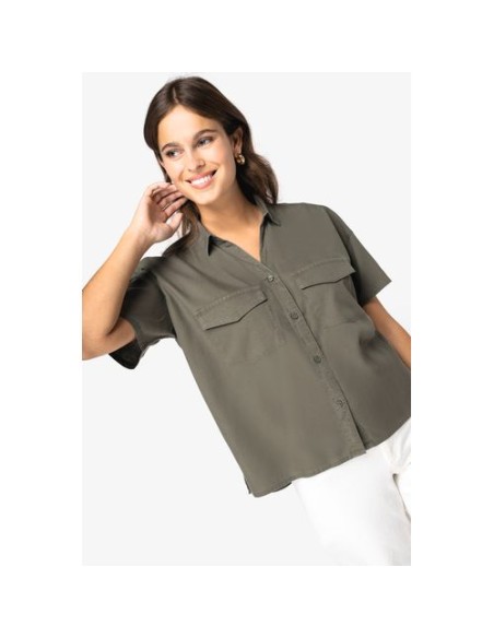 Camisa ecorresponsable oversize de Lyocell mujer