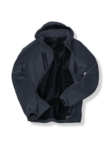 Chaqueta softshell 3 capas reciclada con capucha unisex