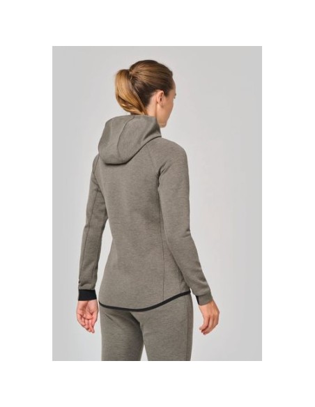 Chaqueta de chándal performance con capucha mujer