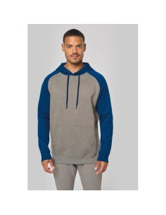 Sudadera bicolor con capucha adulto