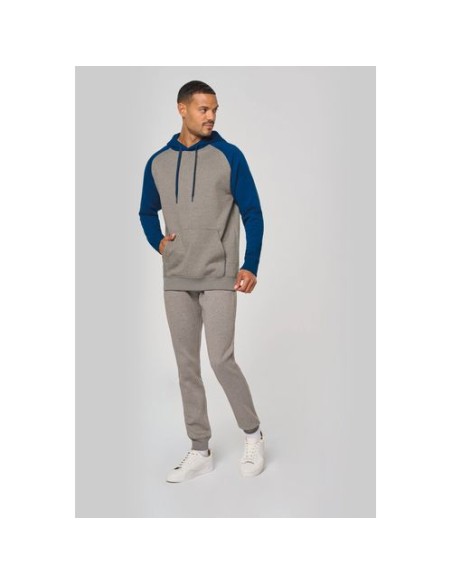 Sudadera bicolor con capucha adulto