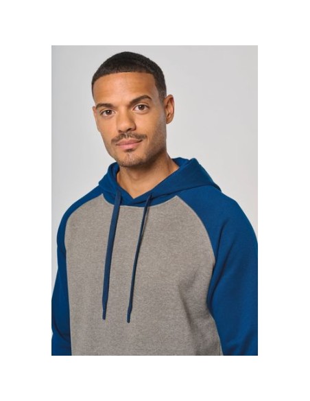 Sudadera bicolor con capucha adulto