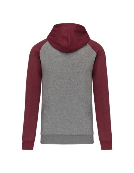 Sudadera bicolor con capucha adulto
