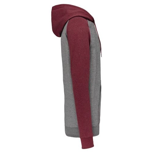 Sudadera bicolor con capucha adulto