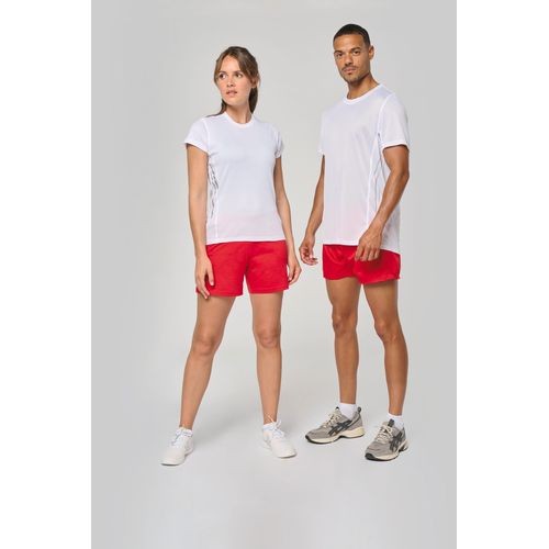 Camiseta de deporte bimaterial manga...