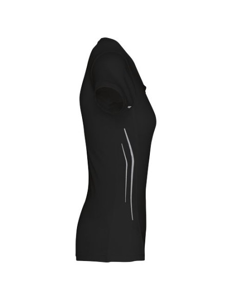 Camiseta de deporte bimaterial manga corta mujer