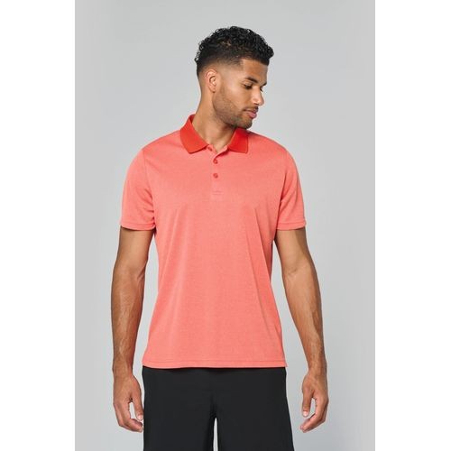 Polo jaspeado de manga corta adulto