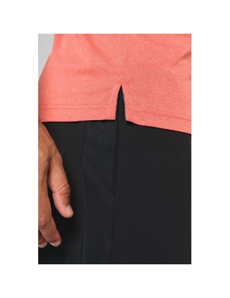 Polo jaspeado de manga corta adulto