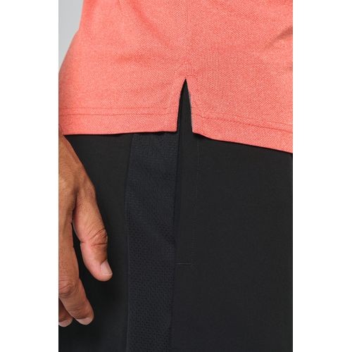 Polo jaspeado de manga corta adulto