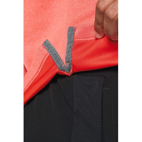 Polo jaspeado de manga corta adulto