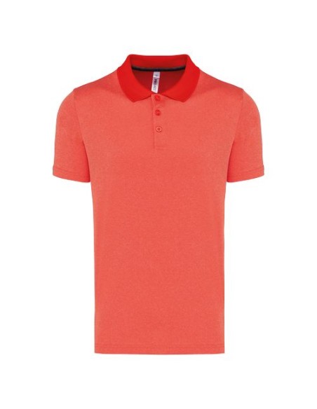 Polo jaspeado de manga corta adulto