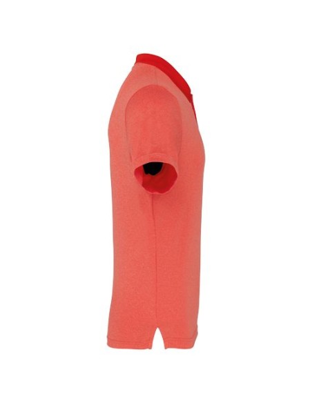 Polo jaspeado de manga corta adulto