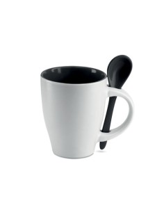 DUAL Taza bicolor con cuchara 250 ml