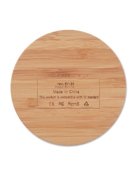 RUNDO Cargador inalámbrico bambú