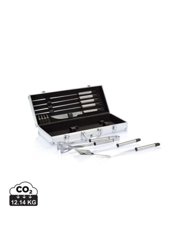 Set Barbacoa 12 piezas en caja de aluminio