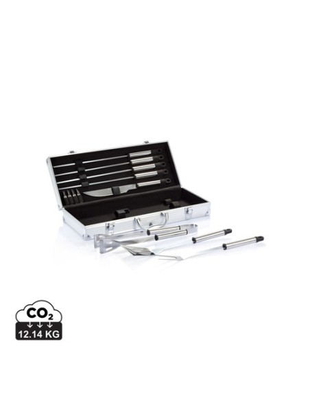 Set Barbacoa 12 piezas en caja de aluminio