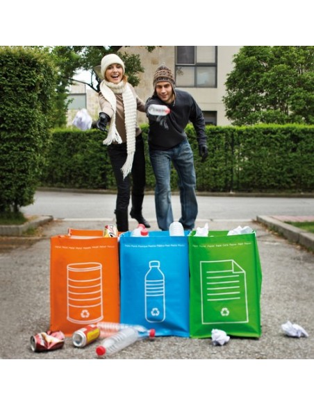 Papelera reciclaje 3 piezas