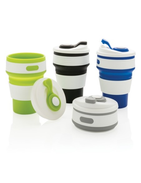 Taza plegable de silicona