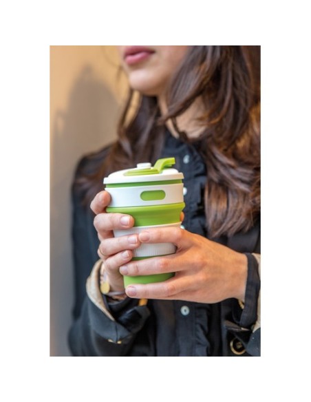 Taza plegable de silicona