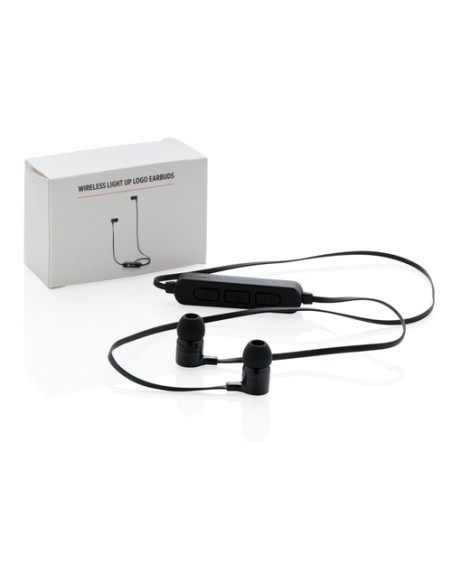 Auriculares inalámbricos con iluminación del logo