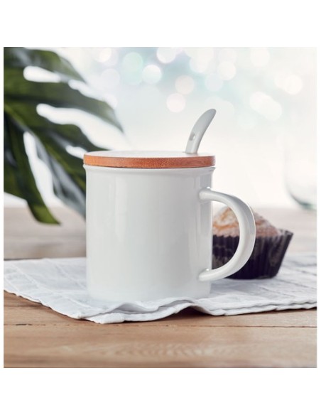 KENYA Taza de porcelana con tapa