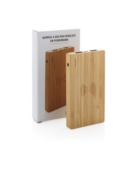 Batería externa Bambú 4000 mAh inalámbrica 5W