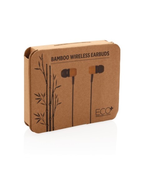 Auriculares inalámbricos bambú