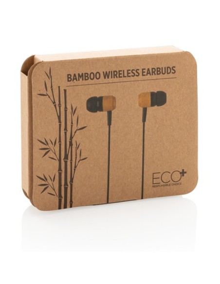 Auriculares inalámbricos bambú