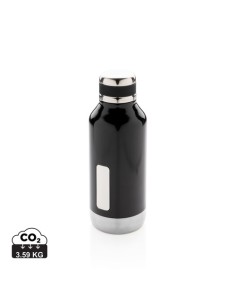 Botella al vacío antigoteo con placa para logo