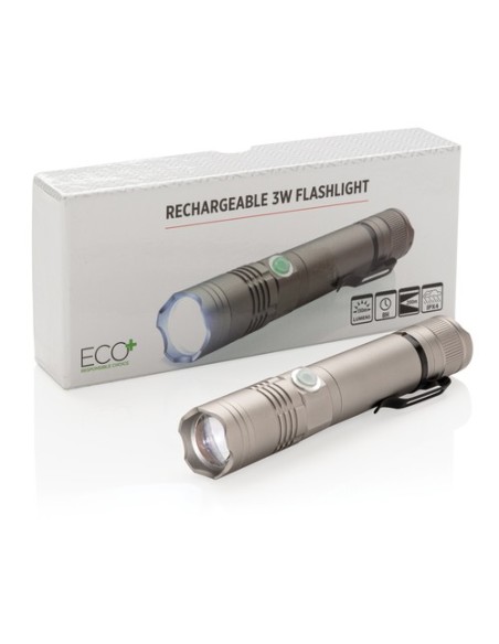 Linterna recargable 3W
