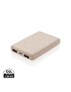 Powerbank de bolsillo 5000 mAh de paja de trigo