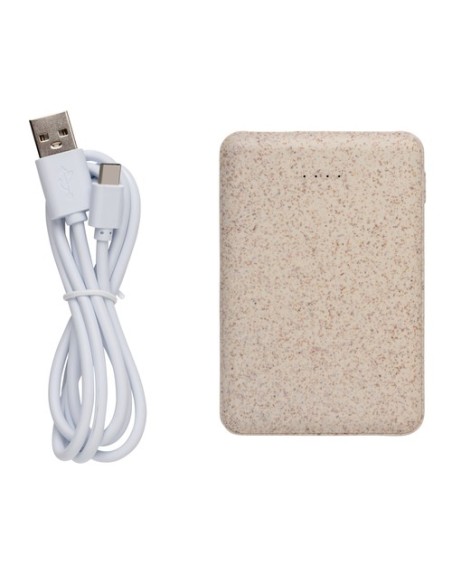 Powerbank de bolsillo 5000 mAh de paja de trigo