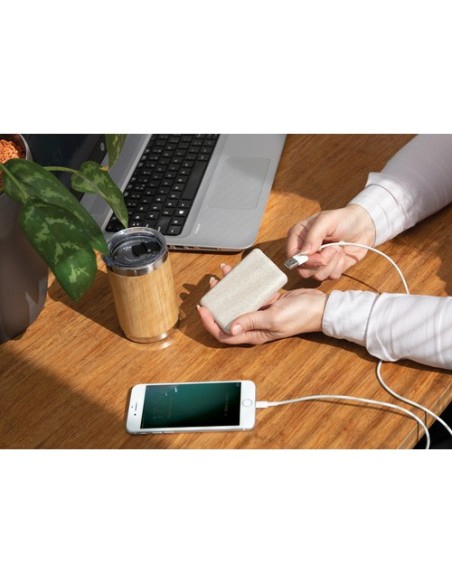 Powerbank de bolsillo 5000 mAh de paja de trigo